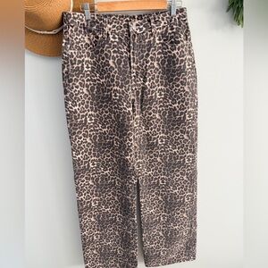 27 leopard animal print jeans size 14 preloved George